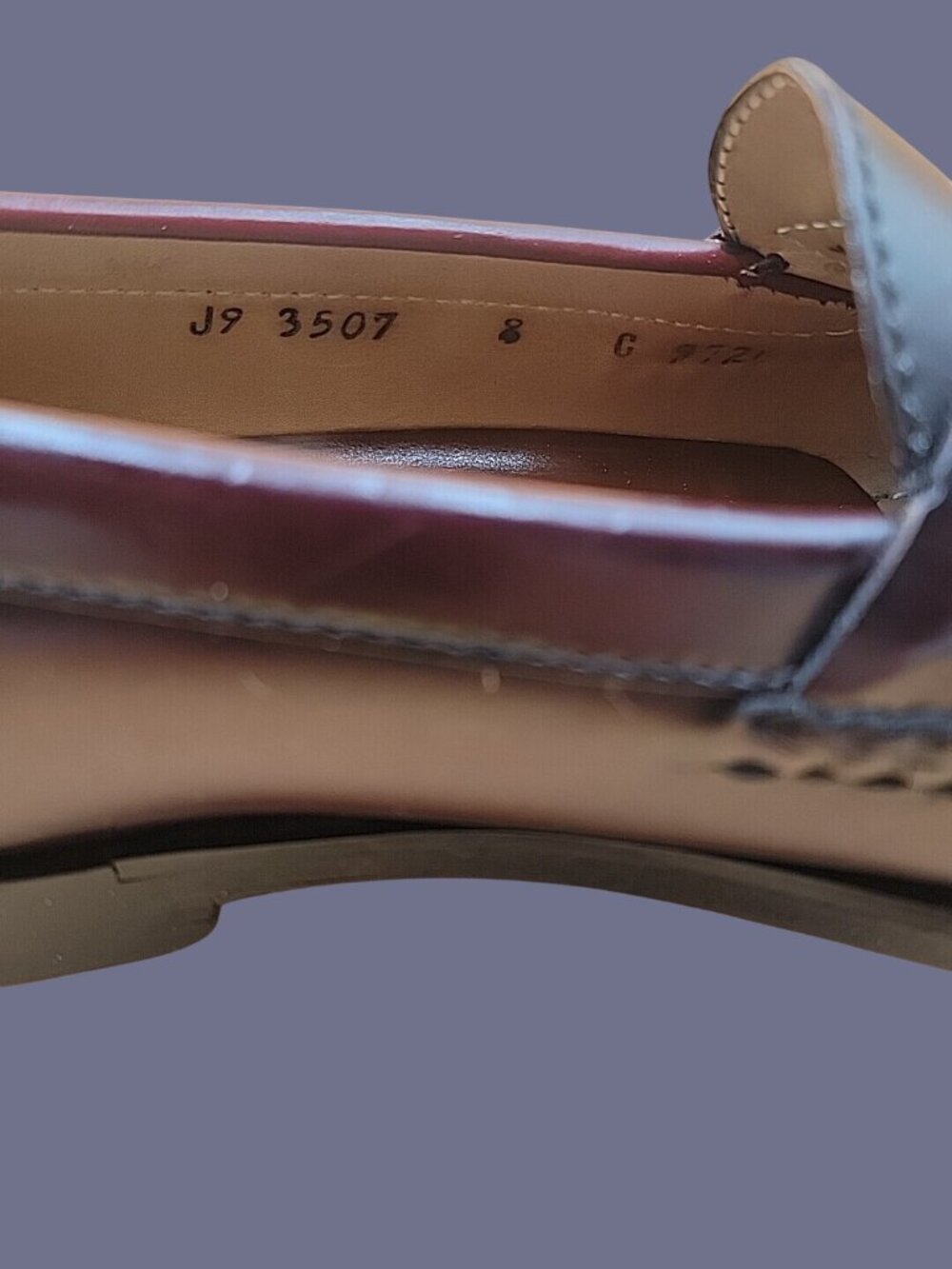 Cole-Haan Men’s Burgundy Tassel Polished Leather Loafers Dress Shoes Slip On SZ8 - Picture 7 of 12